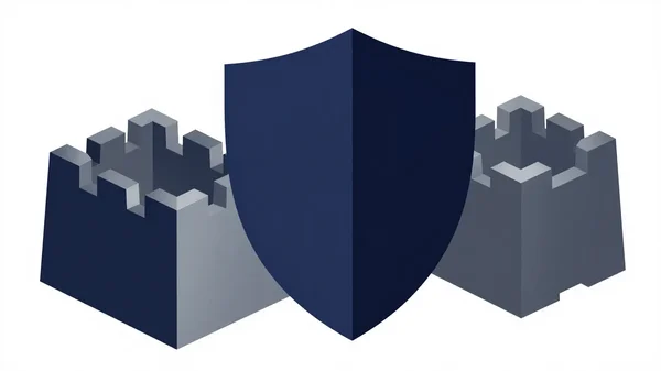 방위산업 추상 일러스트 다크 블루 미니멀