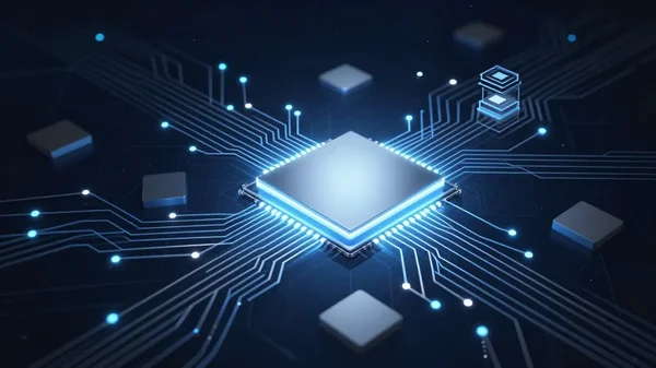 반도체 장비 회로 기술 일러스트