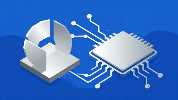 2026년 4월 8일 코스피 종목 추천 반도체 웨이퍼 회로 일러스트 3