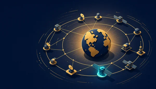 스페이스X 간접 투자 우주 ETF 위성 궤도 일러스트